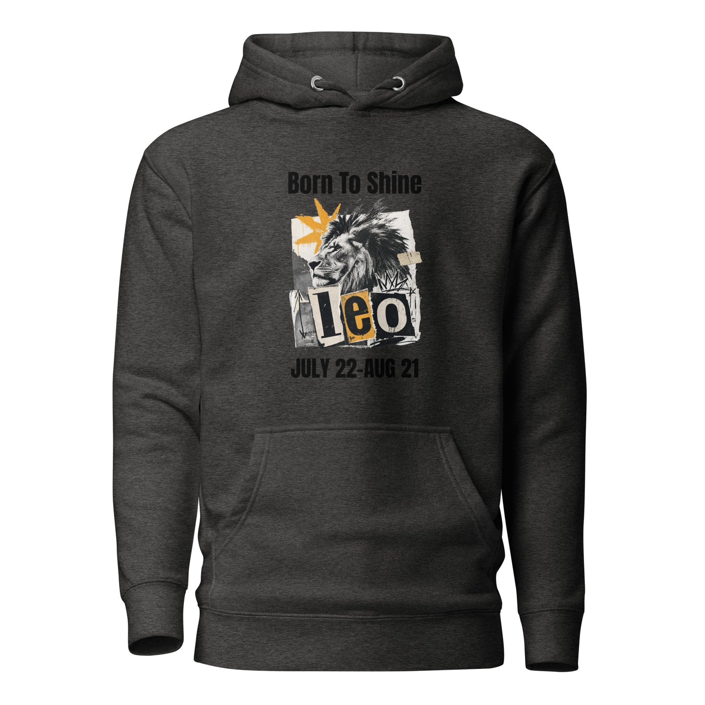 leo born to shine unisex hoodie